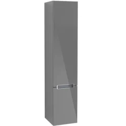 Villeroy & Boch Villeroy And Boch Subway 2.0 Glossy Grey Wall Hung Tall Cabinet