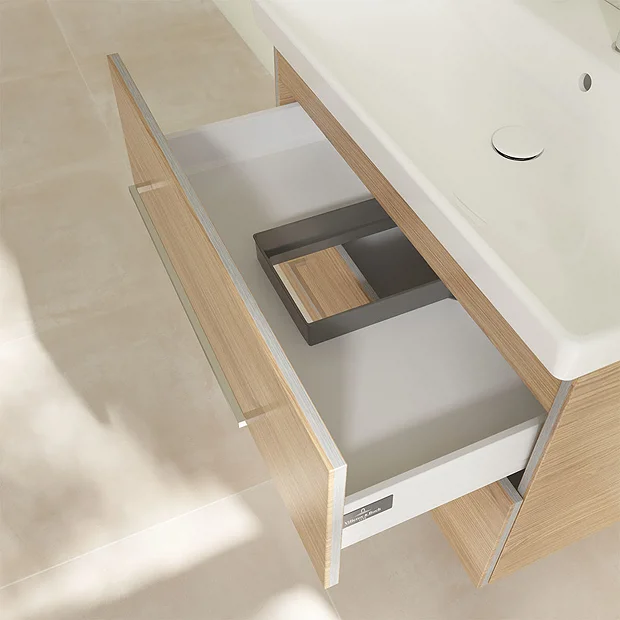 Villeroy & Boch Villeroy And Boch Avento Nordic Oak 800mm Wall Hung 2-Drawer Vanity Unit 3 Villeroy & Boch Villeroy And Boch Avento Nordic Oak 800mm Wall Hung 2-Drawer Vanity Unit