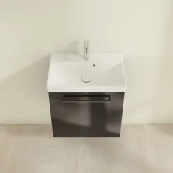 Villeroy & Boch Villeroy And Boch Avento Crystal Black 550mm Wall Hung 1-Door Vanity Unit -Villeroy & Boch save11b301 d3