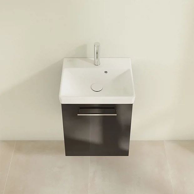 Villeroy & Boch Villeroy And Boch Avento Crystal Black 450mm Wall Hung 1-Door Vanity Unit 7 Villeroy & Boch Villeroy And Boch Avento Crystal Black 450mm Wall Hung 1-Door Vanity Unit - Image 5