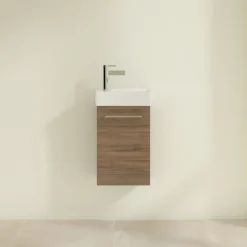 Villeroy & Boch Villeroy And Boch Avento Arizona Oak 360mm Wall Hung Vanity Unit With Right Bowl Basin -Villeroy & Boch save32vh01 d2