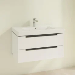 Villeroy & Boch Villeroy And Boch Subway 2.0 Glossy White 800mm Wall Hung 2-Drawer Vanity Unit -Villeroy & Boch sb2gw800 d1