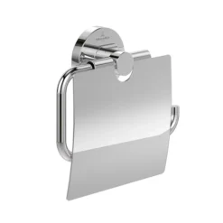 Villeroy & Boch Villeroy And Boch Elements Tender Chrome Toilet Roll Holder With Cover