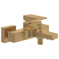 Villeroy & Boch Architectura Square Single-lever Bath & Shower Mixer - Brushed Gold