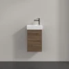 Villeroy & Boch Avento Arizona Oak 350mm Wall Hung Vanity Unit & Basin (Tap On Right)