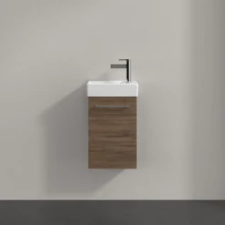 Villeroy & Boch 31 Villeroy & Boch Avento Arizona Oak 350mm Wall Hung Vanity Unit & Basin (Tap On Right)