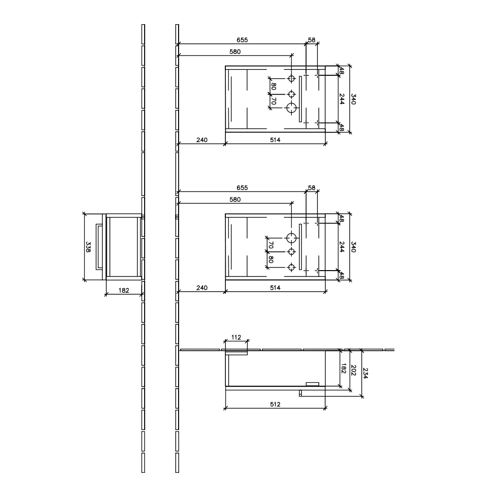 Villeroy & Boch Avento Arizona Oak 350mm Wall Hung Vanity Unit & Basin (Tap On Right) 8 Villeroy & Boch Avento Arizona Oak 350mm Wall Hung Vanity Unit & Basin (Tap On Right) - Image 6