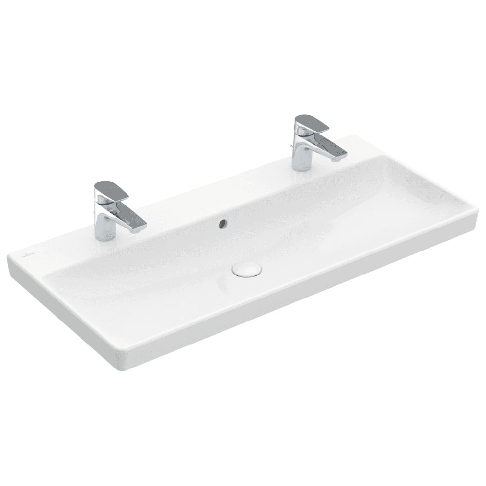 Villeroy & Boch Avento Crystal Black 1000mm Wall Hung Vanity Unit & 2 Tap Hole Basin 4 Villeroy & Boch Avento Crystal Black 1000mm Wall Hung Vanity Unit & 2 Tap Hole Basin - Image 2