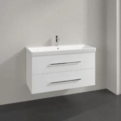 Villeroy & Boch 25 Villeroy & Boch Avento Crystal White 1000mm Wall Hung Vanity Unit & Basin