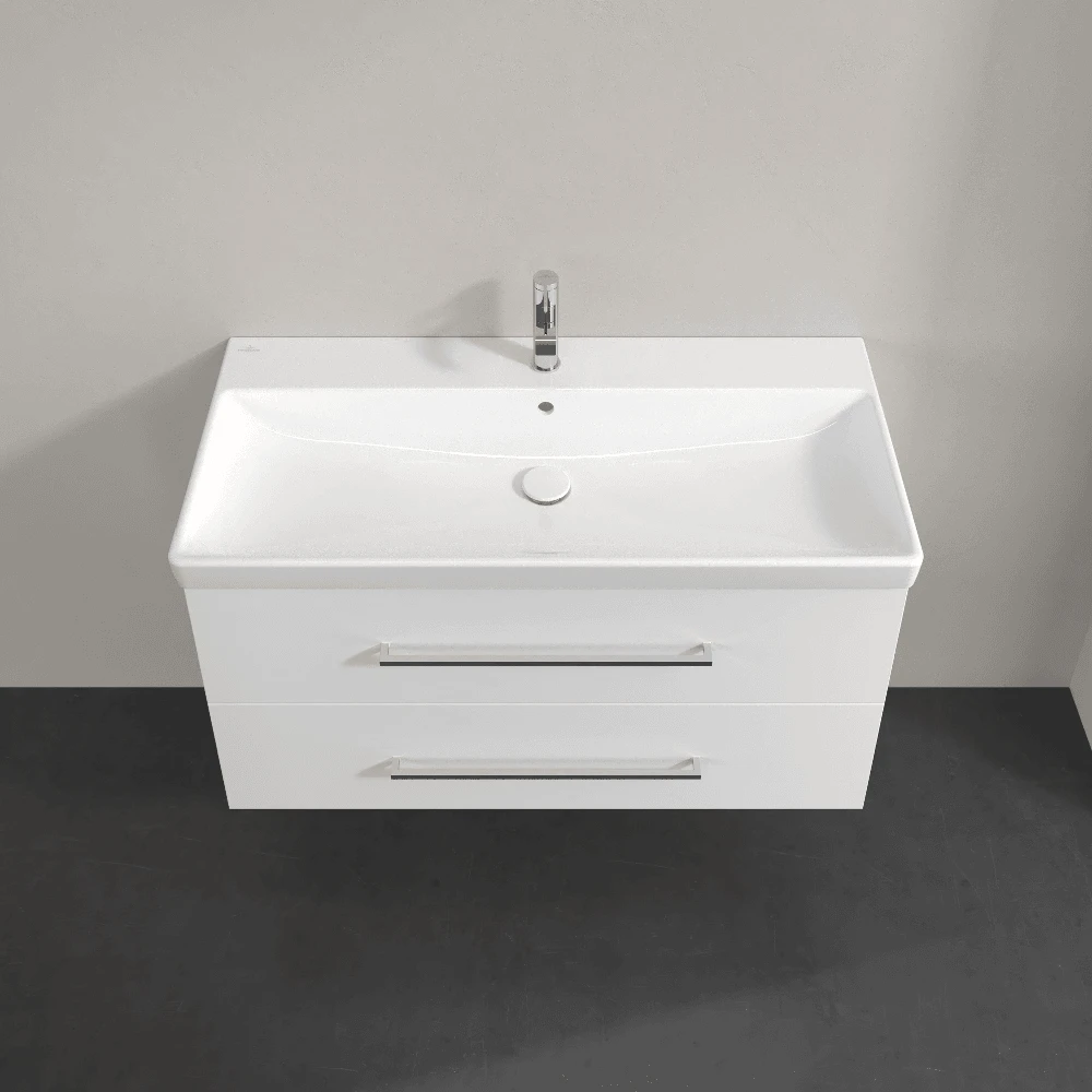 Villeroy & Boch Avento Crystal White 1000mm Wall Hung Vanity Unit & Basin 6 Villeroy & Boch Avento Crystal White 1000mm Wall Hung Vanity Unit & Basin - Image 4