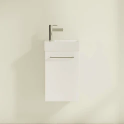 Villeroy & Boch -Villeroy & Boch villeroy boch avento crystal white 350mm wall hung vanity unit basin tap on left p66056 285385 image