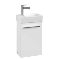 Villeroy & Boch 29 Villeroy & Boch Avento Crystal White 350mm Wall Hung Vanity Unit & Basin (Tap On Left)