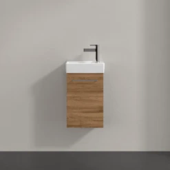 Villeroy & Boch -Villeroy & Boch villeroy boch avento oak kansas 350mm wall hung vanity unit basin tap on right p66057 285391 image