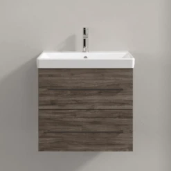 Villeroy & Boch -Villeroy & Boch villeroy boch avento stone oak 600mm wall hung vanity unit basin p66233 285752 image