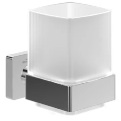 Villeroy & Boch Elements Striking Chrome & Frosted Glass Tumbler Holder