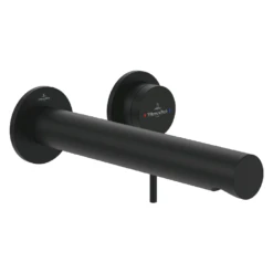 Villeroy & Boch Loop & Friends Matt Black Wall Mounted Basin Mixer And Spout, No Waste