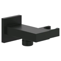 Villeroy & Boch Universal Square Combined Matt Black Wall Outlet And Hand Shower Holder