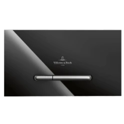 Villeroy & Boch ViConnect Glass Glossy Black Dual Flush Plate